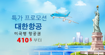 대한항공의 미국행으로 특가 프로모션