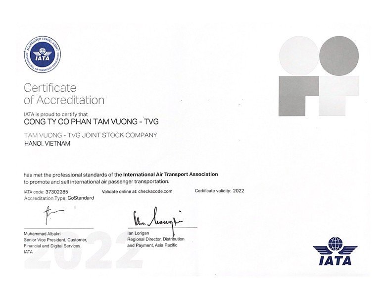 IATA certification is a recognition awarded to travel companies that