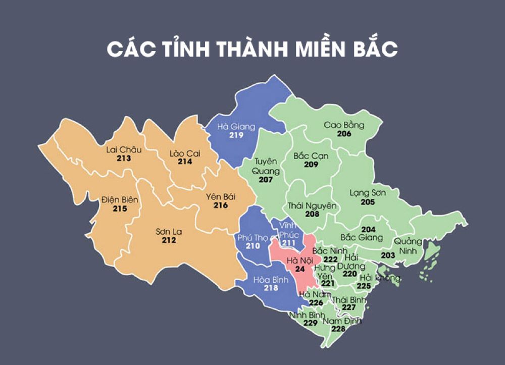 Bản đồ miền Bắc