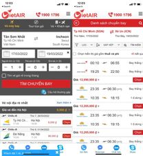 Cách đặt vé máy bay quốc tế trên điện thoại