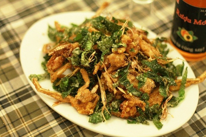 cua đồng rang lá lốt Ninh Bình