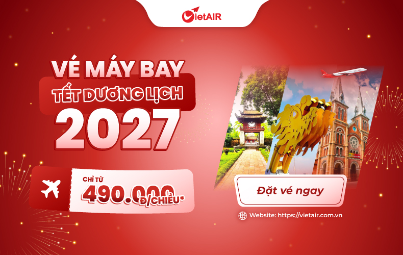 Vé máy bay Tết dương lịch 2026