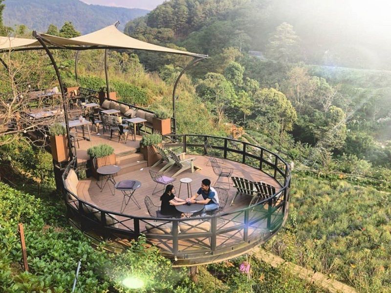 quán cà phê F cánh đồng hoa Đà Lạt