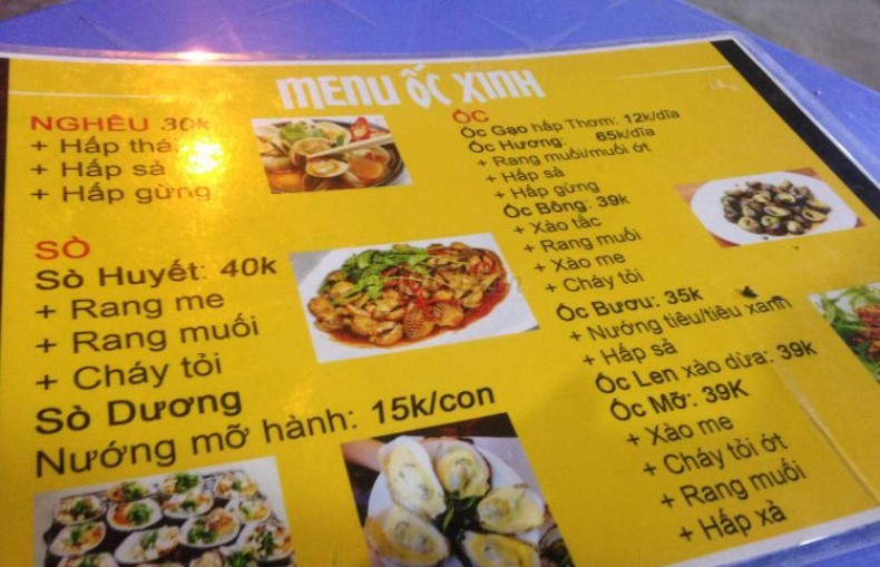 quán ốc xinh Cần Thơ