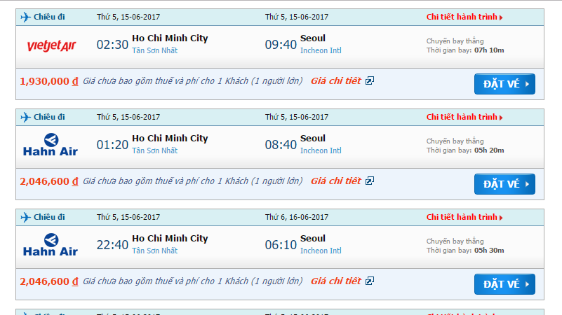 Vé máy bay giá rẻ đến Incheon