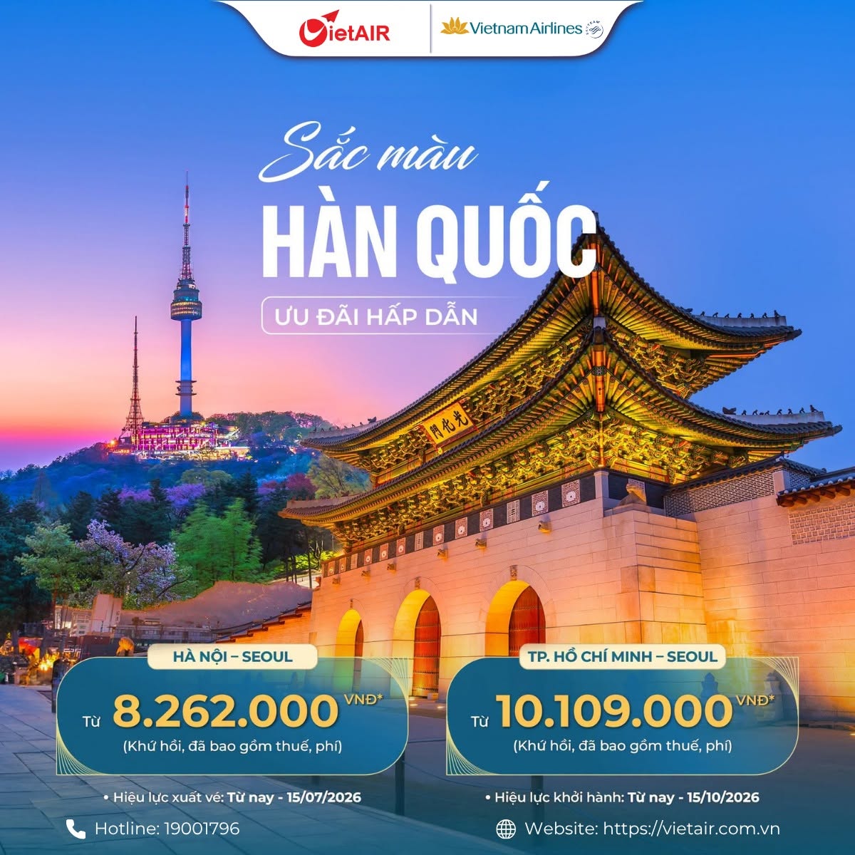 Vé máy bay Hồ Chí Minh đi Seoul Vietnam Airlines