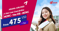 The golden promotion for Ho Chi Minh - US route from Asiana Airlines