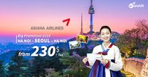 Asiana Airlines offers special promotion: Round trip ticket to Korea starting from 230 USD