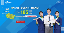 Special Offer of VietAIR & Air Busan - Buy 3 tickets Get 1 FREE ticket