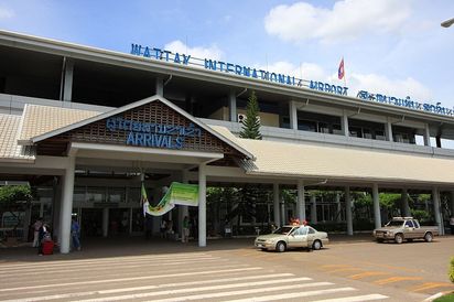 KHUNG CẢNH SÂN BAY QUỐC TẾ Ở VIÊNG CHĂN NHÌN TỪ TRÊN CAO