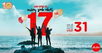 Săn vé cực rẻ mừng sinh nhật 17 tuổi của Air Asia