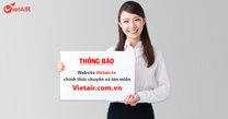 Website VietAIR.tv chính thức chuyển về tên miền VietAIR.com.vn