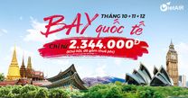 Cập nhật giá vé máy bay quốc tế tháng 10 – 11 -12