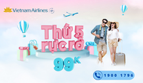 Thứ 5 rực rỡ, ưu đãi bất ngờ từ Vietnam Airlines