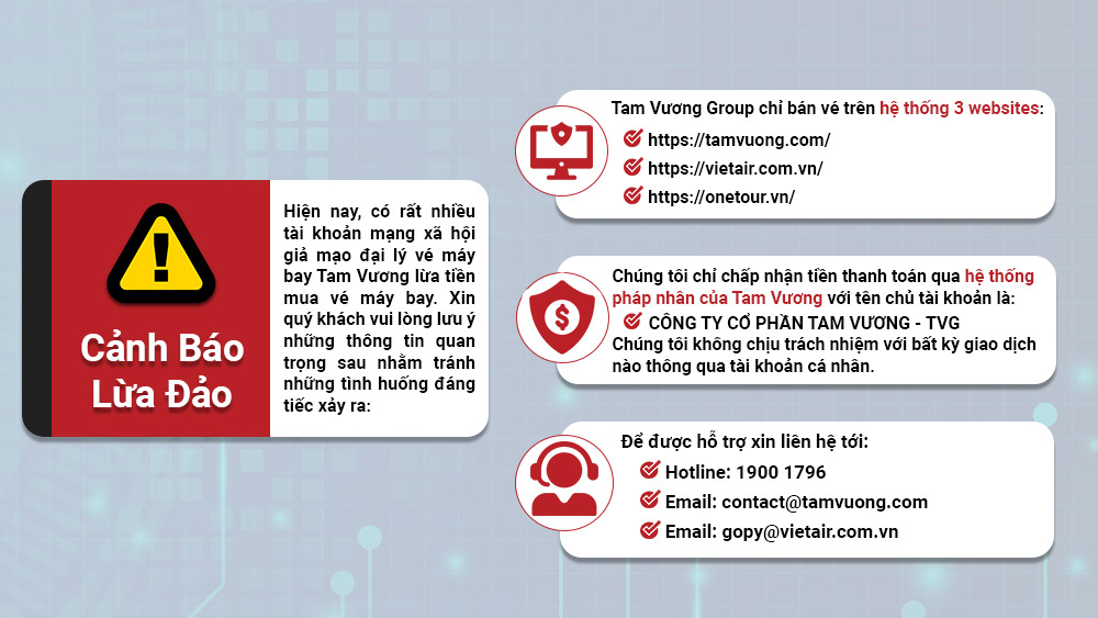 Cảnh báo lừa đảo giả mạo VietAIR