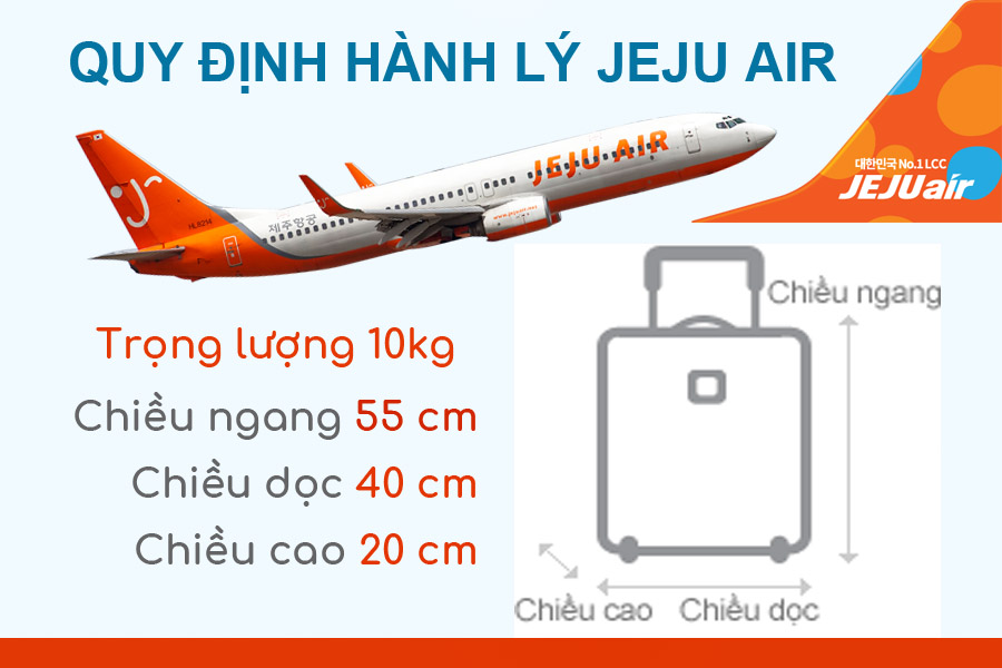 quy định hành lý của hãng Jeju Air