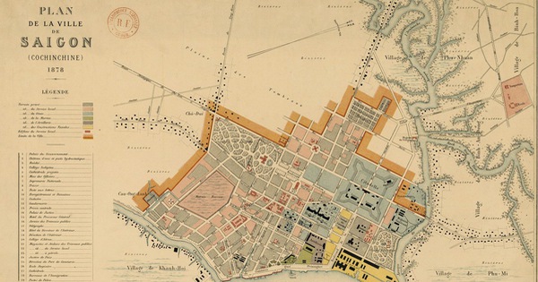 Bản đồ Sài Gòn xưa năm 1859