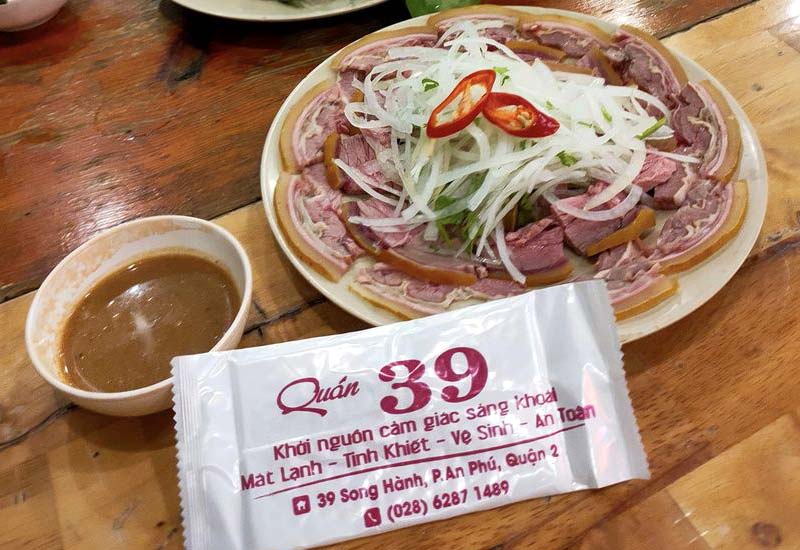 Quán ăn ngon Quận 2 - Bê thui 39