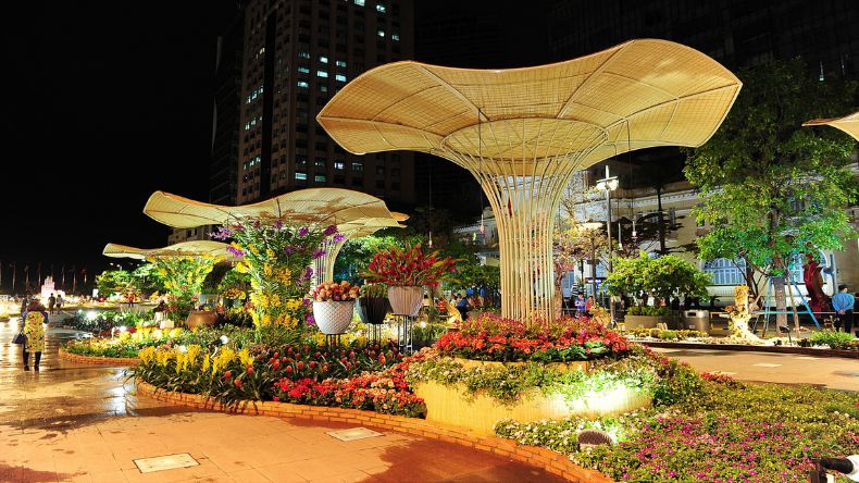 thiết kế đường hoa Phú Mỹ Hưng