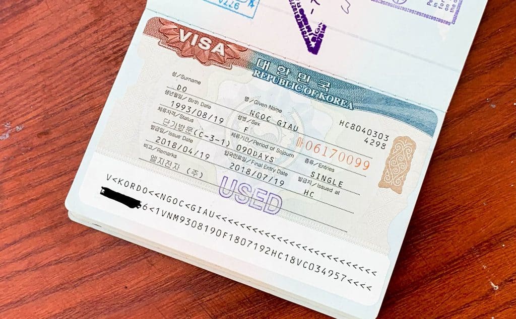 Thông tin cơ bản về các loại visa Hàn Quốc