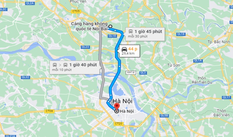 xe đưa đón sân bay - vé máy bay tết đi Hà Nội