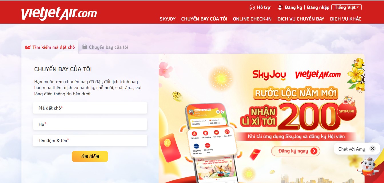 Check vé máy bay Vietjet Air