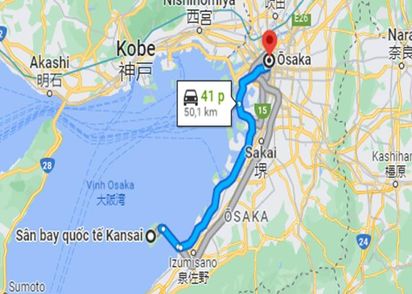 CẢNH TOÀN BỘ SÂN BAY KANSAI GIỮA LÒNG ĐẠI DƯƠNG TRÊN HÒN ĐẢO NHÂN TẠO
