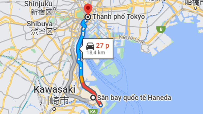 Di chuyển từ sân bay Tokyo về trung tâm thành phố