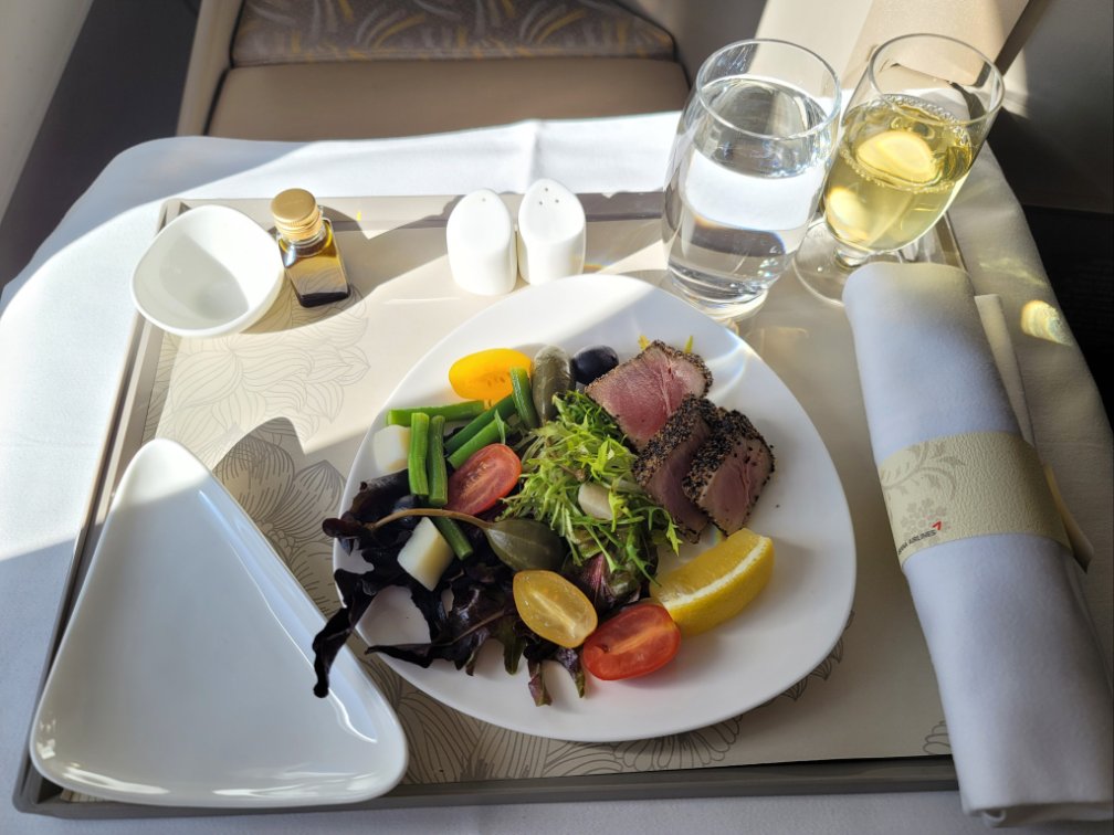 suất ăn hạng thương gia - vé máy bay Asiana Airlines