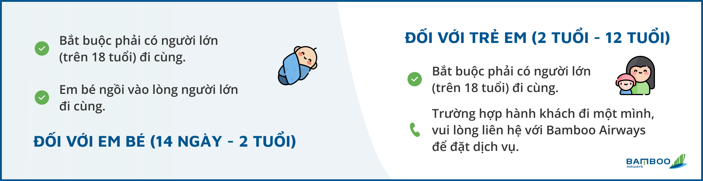 dịch vụ trẻ so sinh hãng Bamboo Airways