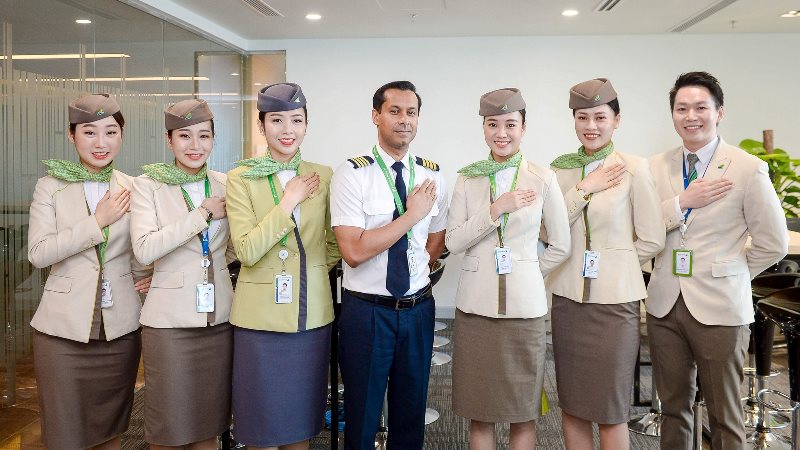 Đội ngũ tiếp viên hàng không của hãng Bamboo Airways