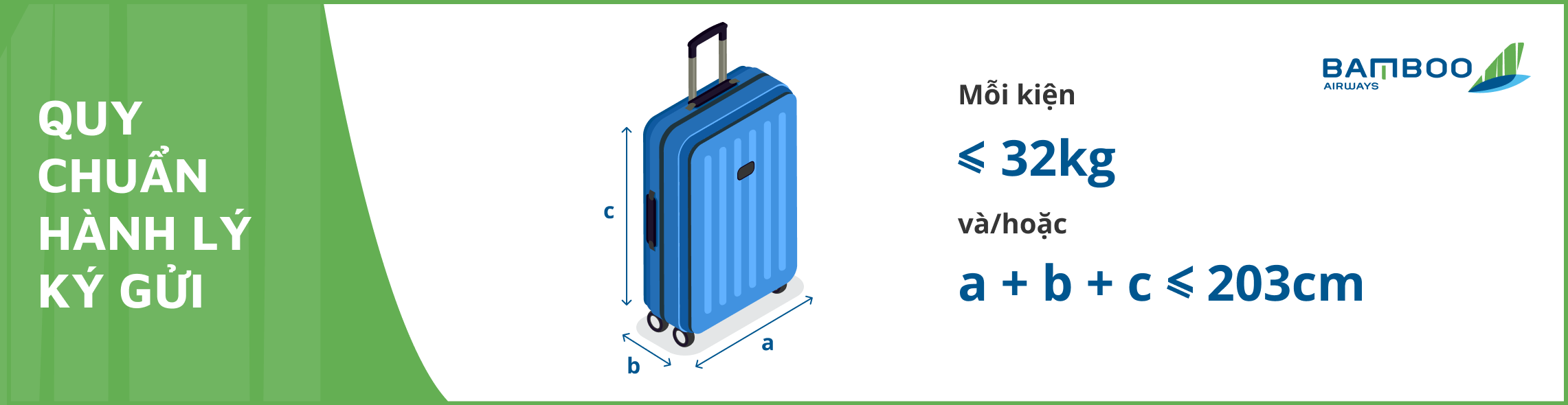 quy định hành lý ký gửi Bamboo Airways