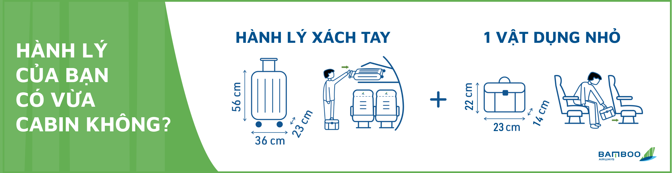 quy định hành lý xách tay hãng Bamboo Airways