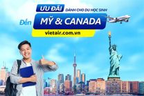 Vé máy bay du học Mỹ và canada