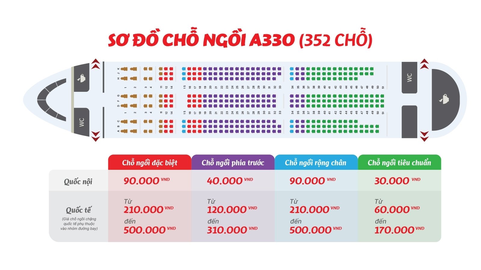 Chọn chỗ ngồi của Vietjet Air