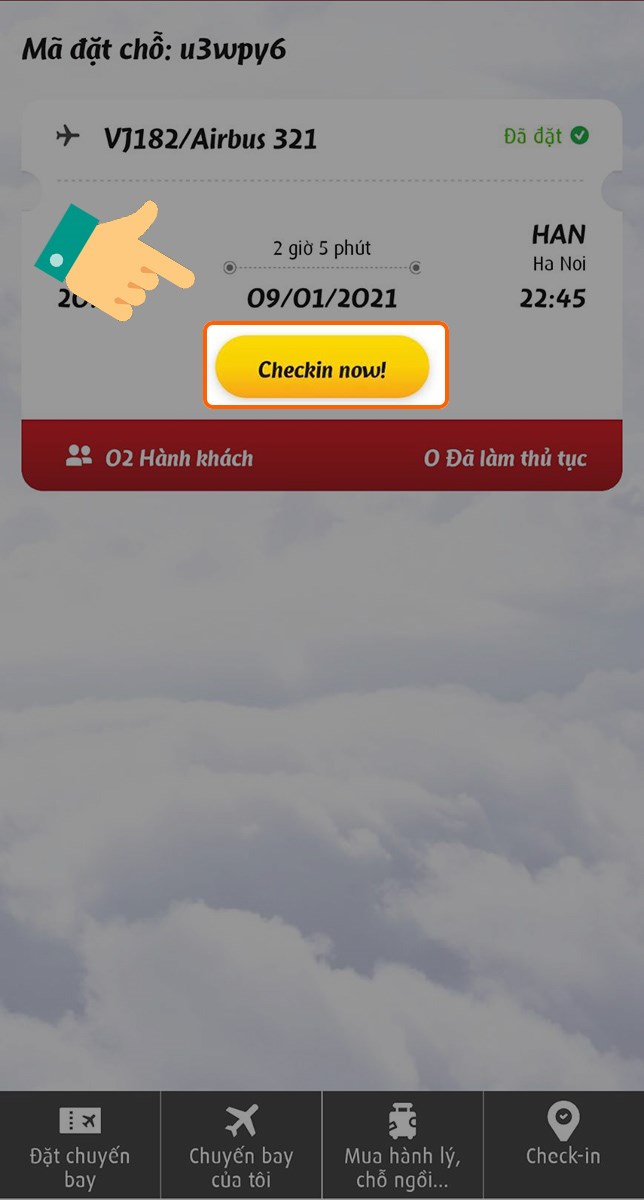 check-in online Vietjet Air 