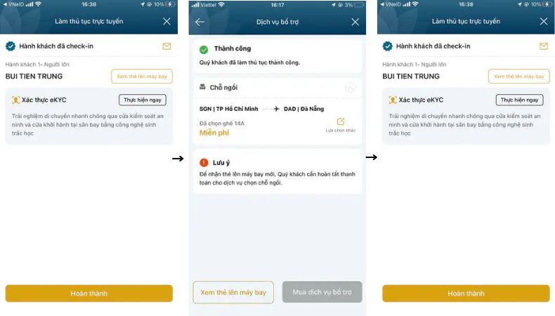 Check-in online Vietnam Airlines