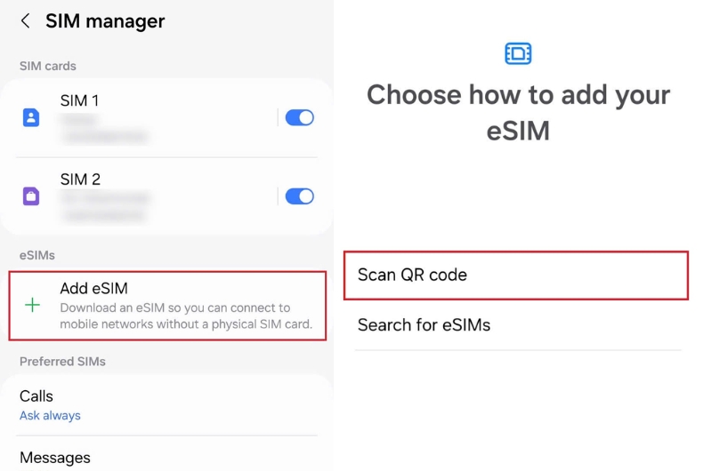 cài đặt esim du lịch trên android - 2