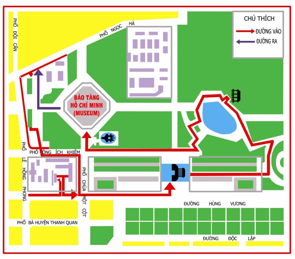 Sơ đồ vào Lăng Bác