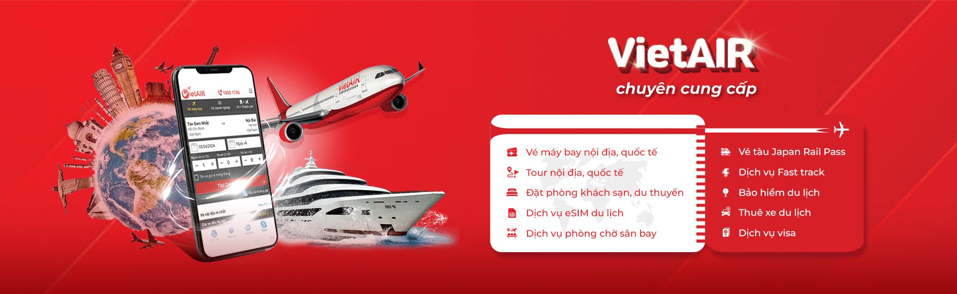 Dịch vụ VietAIR cung cấp