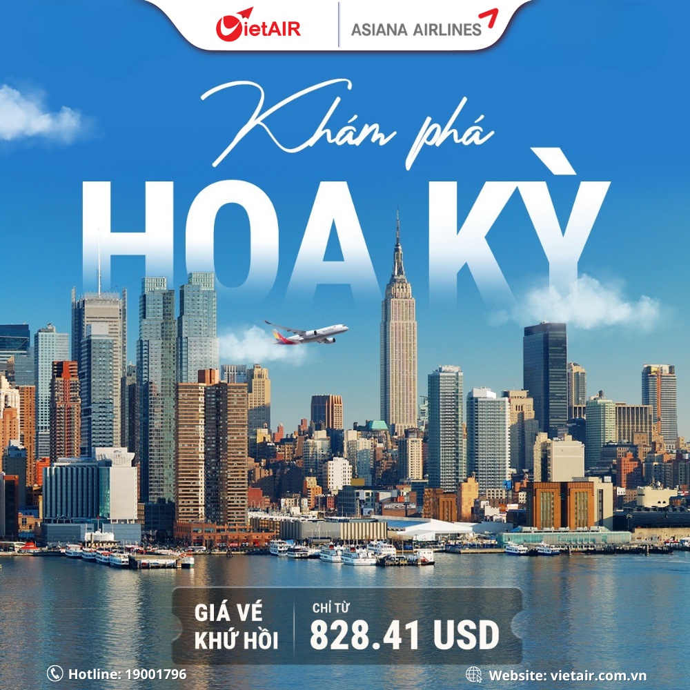 Khuyến mãi đi Mỹ Asiana Airlines