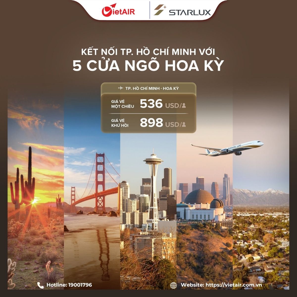 Vé máy bay đi Mỹ - STARLUX Airlines