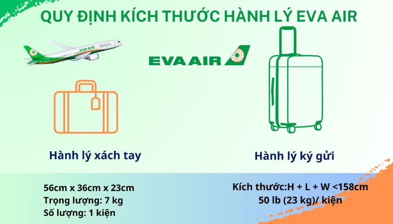 quy định hành lý - vé máy bay EVA AIR