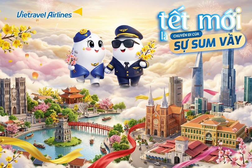 Vé máy bay Tết Vietravel Airlines