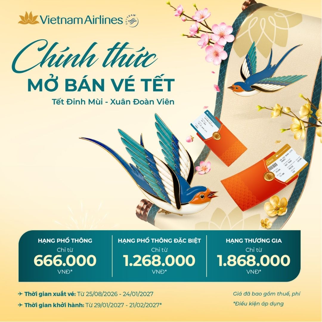 Vé máy bay Tết Vietnam Airlines