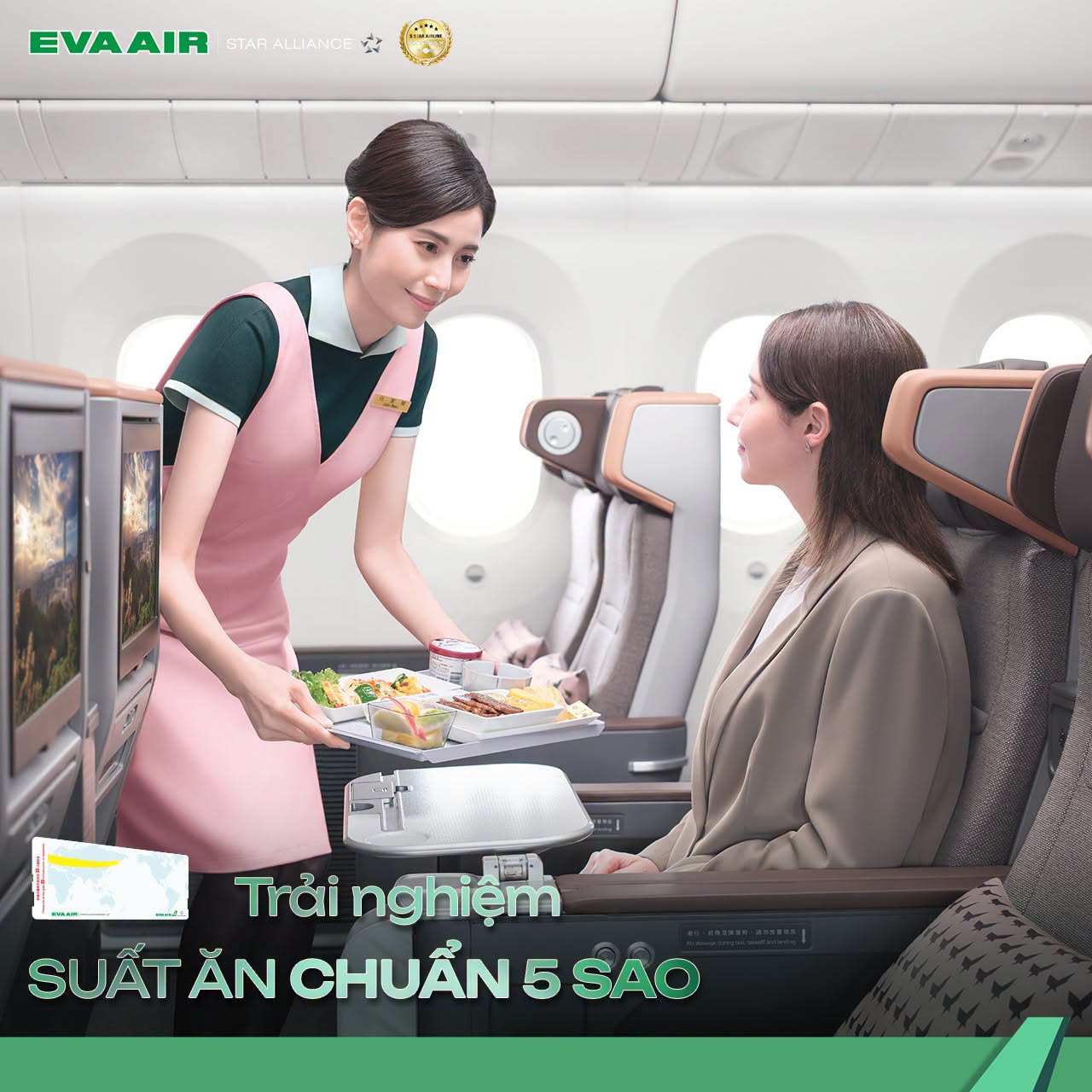 Dịch vụ suất ăn - vé máy bay EVA Air