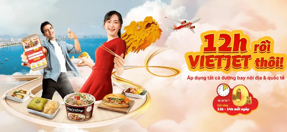 12h rồi Vietjet thôi - Vietjet Air khuyến mãi