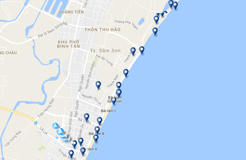Vị trí bãi biển Sầm Sơn