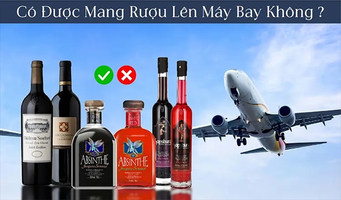 Quy định khi mang rượu, bia lên máy bay