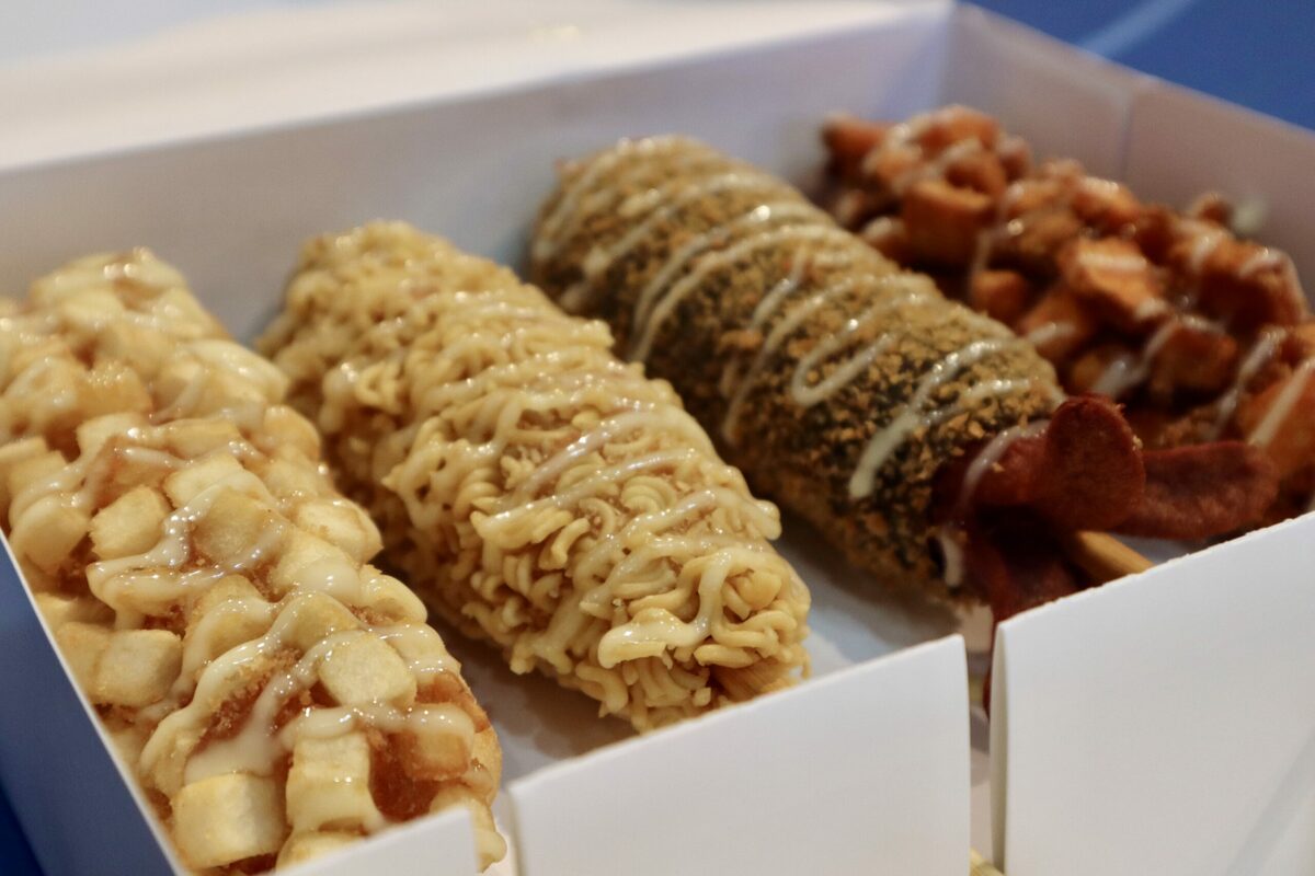 French Fry Covered Corn Dog